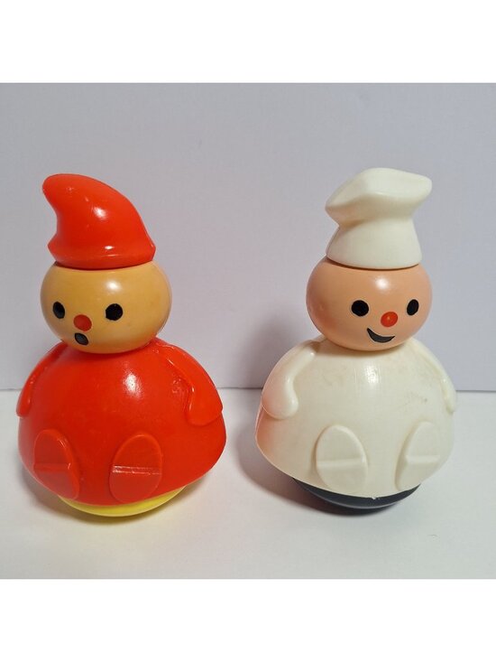 Fisher-Price Other - Baker Candlestick Maker 3 Men In A Tub Roly Poly Lot Fisher Price Vintage 1970s